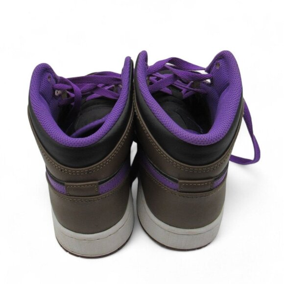 Air Jordan 1 Mid GS Sneakers Brown/Black/Purple DQ8423-215 Youth 7Y - Picture 7 of 10
